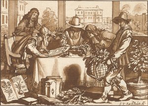 botaniker av Cornelis Ploos van Amstel (signed by artist)