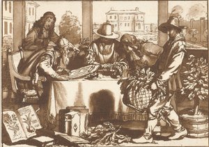 botaniker av Cornelis Ploos van Amstel (signed by artist)
