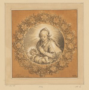 Maria med Kristusbarn av Cornelis Ploos van Amstel (signed by artist)