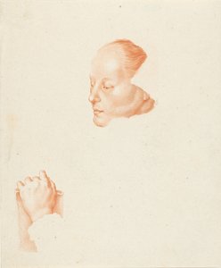Porträtt av en ung kvinna av Cornelis Ploos van Amstel (signed by artist)