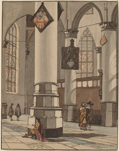 Kyrkans interiör av Cornelis Ploos van Amstel