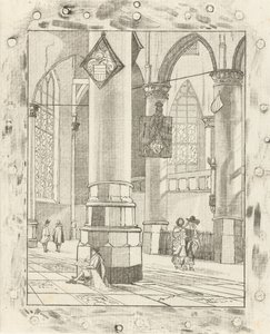 Kerkinterieur av Cornelis Ploos van Amstel