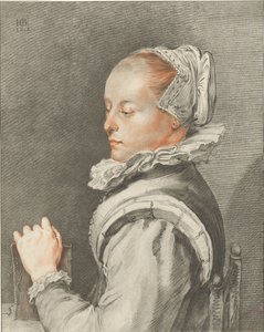 Porträtt av en ung kvinna av Cornelis Ploos van Amstel