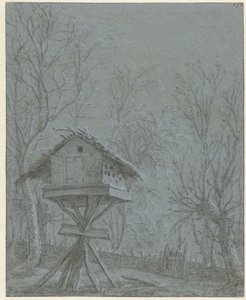 Duvslag mellan träd av Cornelis Saftleven (possibly)