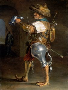 Antropomorf figur av en man (en i ett par)