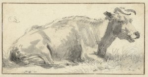 Liggande ko, till höger av Cornelis Saftleven