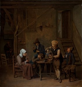 Peasants in an interior  av Cornelis Schaeck