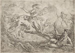 Nessus träffas av Hercules giftpil