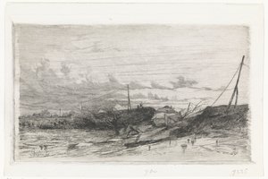Vallbrott i Arnhem, 1855 av Cornelis Springer