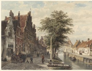 Utsikt över kanalen i Hasselt