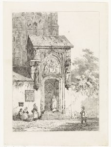 Vy över en kyrkans port