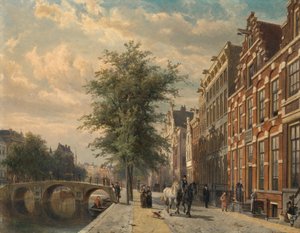 Det mennonitiska barnhemmet De Oranjeappel på Herengracht 344 av Cornelis Springer