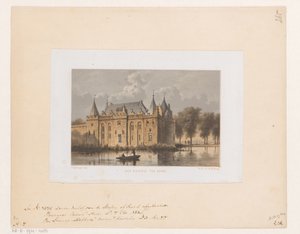 Slottet i Gouda Castle ter Goude (titel på objekt) av Cornelis Springer