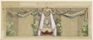 Förslag till festdekoration med anledning av J.C. van Pappelendams och hans hustrus silverbröllop av Cornelis Springer