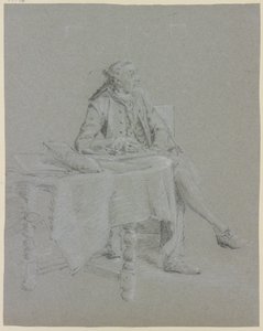 Kavaljer sittande vid bordet av Cornelis Troost