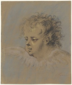 Bevingat ängelhuvud av Cornelis Troost