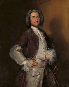 Porträtt av Isaac Sweers, chef för Amsterdam och guvernör för Nederländska Ostindiska kompaniet av Cornelis Troost