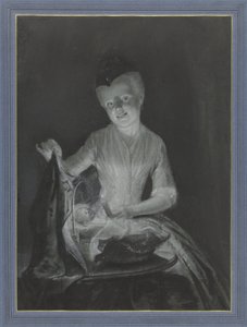 Sara Troost med sin docka av Cornelis Troost
