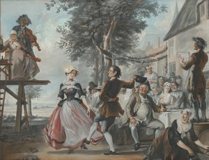 Kloris och Roosjes bröllop av Cornelis Troost