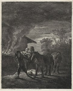 En månskensscen av Cornelis Visscher