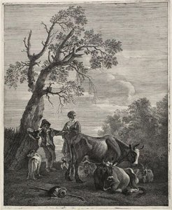 En vilande flock av Cornelis Visscher