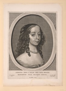 Albertine Agnes, prinsessa av Oranien Nassau, ur Nio porträtt av Cornelis Visscher