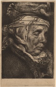 Chef för en gammal kvinna (Visschers mor) av Cornelis Visscher