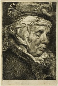 Chef för en gammal kvinna av Cornelis Visscher