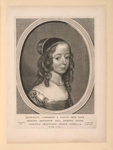 Henrietta Catharina, prinsessa av Oranien Nassau, ur Nio porträtt av Cornelis Visscher