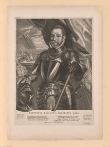 Louis av Boisot, amiral av Zeeland, från Quatuor Personae av Cornelis Visscher