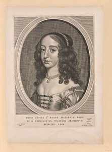 Maria Stuart, hustru till Vilhelm II, från Nio porträtt av Cornelis Visscher
