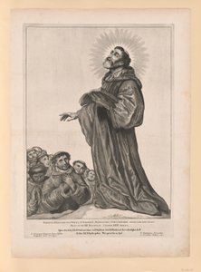 Saint Egbert the Abbot, från Helgon i norra och södra Nederländerna av Cornelis Visscher