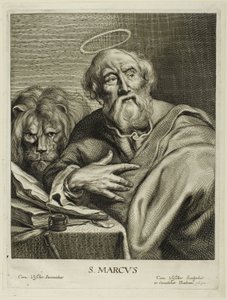 Sankt Markus, från De fyra evangelisterna av Cornelis Visscher