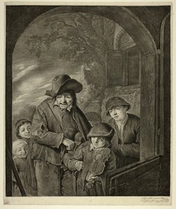 Hurdy-Gurdy-spelaren av Cornelis Visscher
