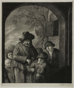 Hurdy-Gurdy-spelaren av Cornelis Visscher
