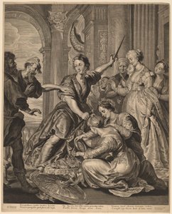 Achilles vid hovet i Lycomedes av Cornelis Visscher after Sir Peter Paul Rubens, published by Pieter Claesz Soutman
