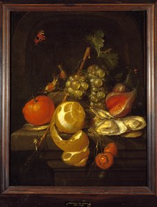 Stilleben med frukt och ostron, mitten av 1650-talet