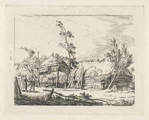 Gård med höstack av Cornelis de Kruyff