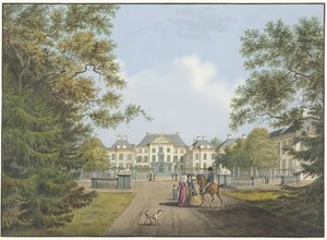 Utsikt över Het Loo-palatset av Cornelis de Kruyff