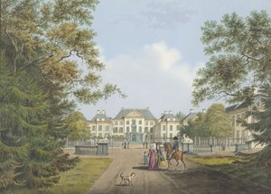 Utsikt över Het Loo-palatset av Cornelis de Kruyff