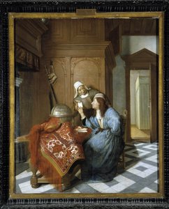 Brevet. Målning av Cornelis de Man (1621-1706). Musee des Beaux Arts, Longchamp, Marseille