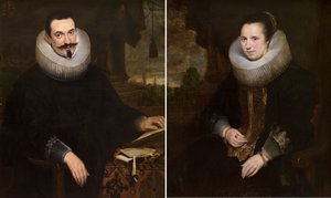 Barthel Van den Berghe och hans hustru Elisabeth Hoegaerts av Cornelis de Vos