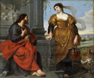 Kristus och den samariska kvinnan av Cornelis de Vos