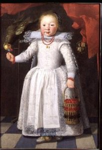 Liten flicka med en papegoja av Cornelis de Vos