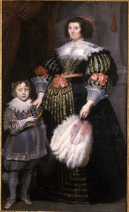 Madame Charlotte Butkens-Smit van Cruyninghen och hennes son Johannes-Amatus