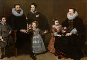 Porträtt av en familj av Cornelis de Vos