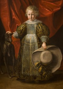 Porträtt av en pojke med en hund, ca 1620 (olja på duk) av Cornelis de Vos