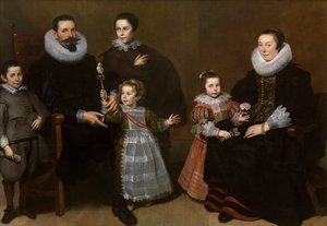 Porträtt av en familj