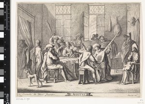 hörsel Avditvs (titel på objekt) Fem sinnen (serietitel) av Cornelis de Wael