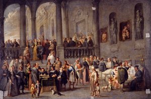 Att besöka de sjuka, från de sju barmhärtighetsverken, efter 1625